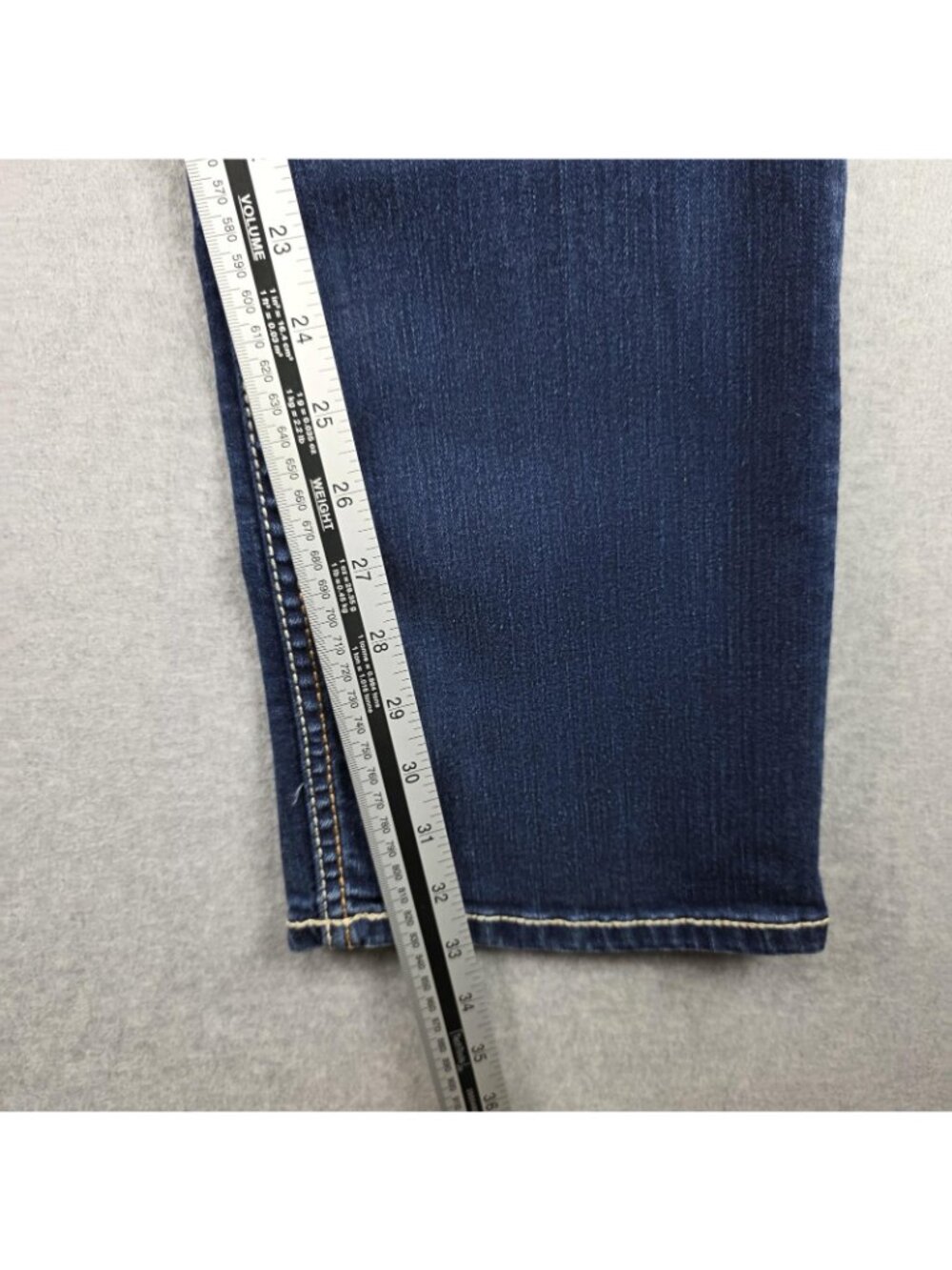 BKE Harper Bootcut Jeans Womens 28 Blue Stretch Denim Buckle Rhinestone Pocket - Picture 8 of 10
